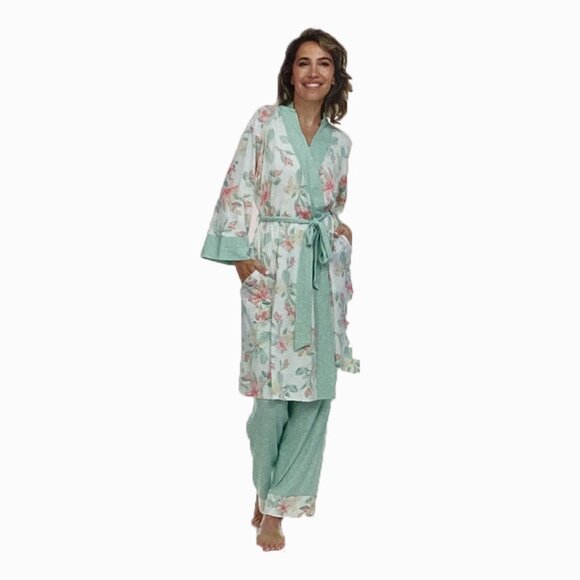 Flora Nikrooz 3 Pieces Women's Sleepwear Set | Floral | XLarge **NEW - Picture 3 of 4